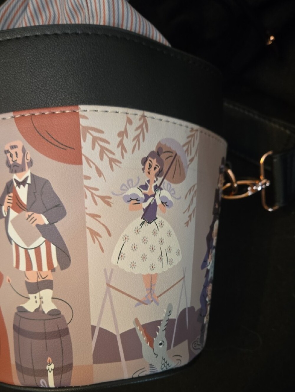 Disney Haunted Mansion Drawstring Bucket Crossbody Bag - Picture 2 of 8